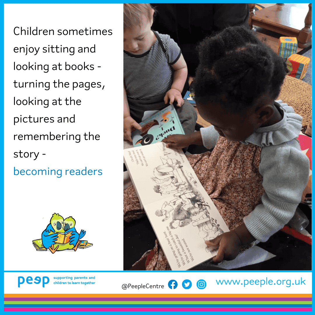 Peep Tip from Early Literacy strand showing toddlers becoming readers