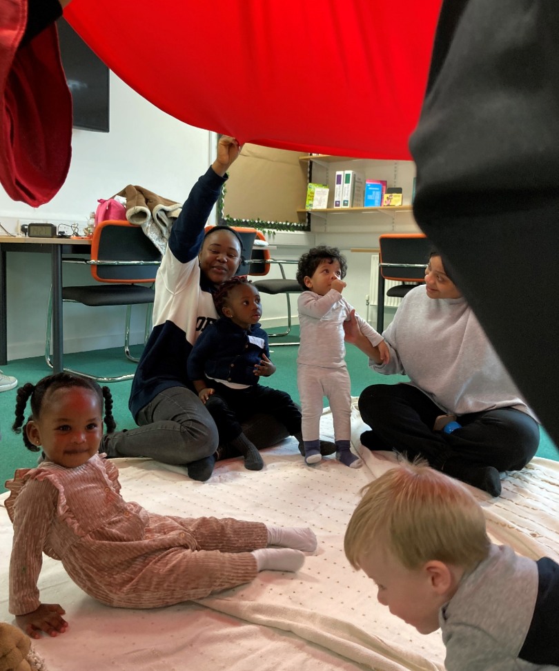 Parachute game in Peep group