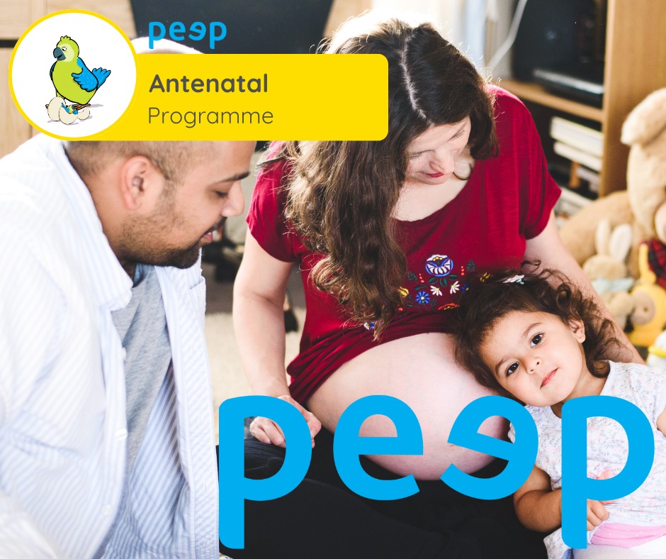antenatal add Practitioner welcoming family to nursery